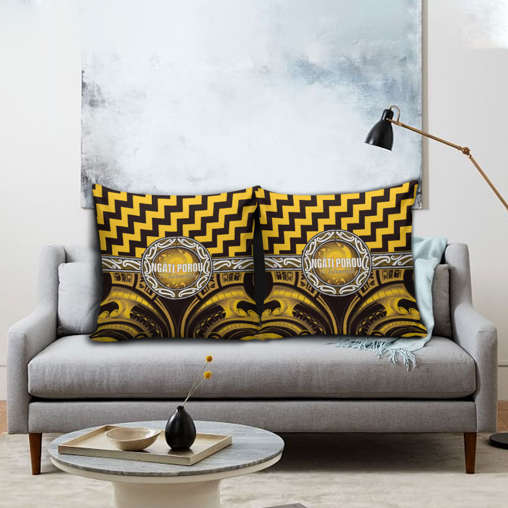 Aotearoa Ngati Porou Pillow Cover Maori Iwi Poutama Puhoro Tattoo