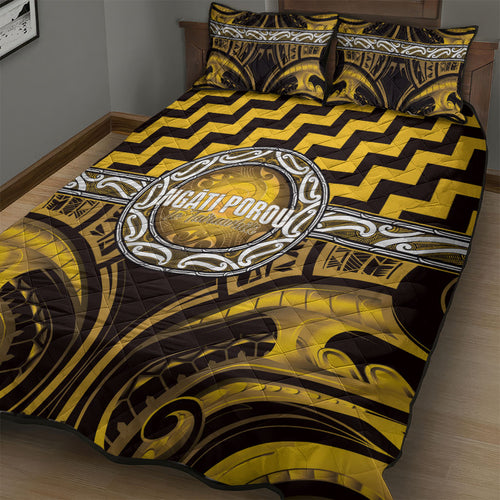Aotearoa Ngati Porou Quilt Bed Set Maori Iwi Poutama Puhoro Tattoo