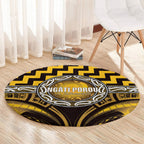 Aotearoa Ngati Porou Round Carpet Maori Iwi Poutama Puhoro Tattoo