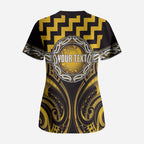 Aotearoa Ngati Porou Personalised Scrub Top Maori Iwi Poutama Puhoro Tattoo