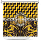 Aotearoa Ngati Porou Shower Curtain Maori Iwi Poutama Puhoro Tattoo