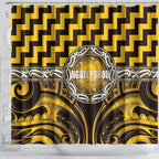 Aotearoa Ngati Porou Shower Curtain Maori Iwi Poutama Puhoro Tattoo