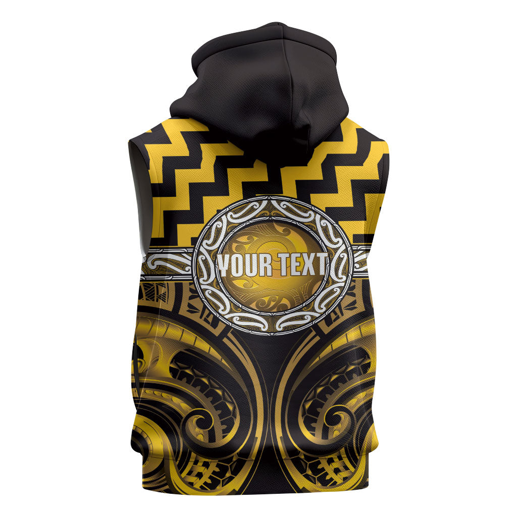 Aotearoa Ngati Porou Personalised Sleeveless Hoodie Maori Iwi Poutama Puhoro Tattoo