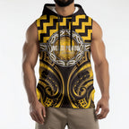 Aotearoa Ngati Porou Personalised Sleeveless Hoodie Maori Iwi Poutama Puhoro Tattoo