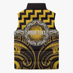 Aotearoa Ngati Porou Personalised Sleeveless Puffer Jacket Maori Iwi Poutama Puhoro Tattoo