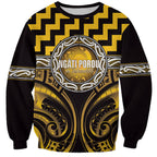Aotearoa Ngati Porou Personalised Sweatshirt Maori Iwi Poutama Puhoro Tattoo