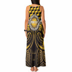 Aotearoa Ngati Porou Personalised Tank Maxi Dress Maori Iwi Poutama Puhoro Tattoo