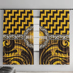 Aotearoa Ngati Porou Window Curtain Maori Iwi Poutama Puhoro Tattoo