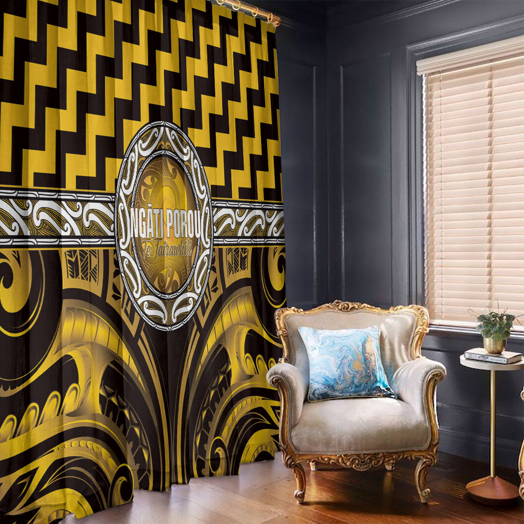 Aotearoa Ngati Porou Window Curtain Maori Iwi Poutama Puhoro Tattoo