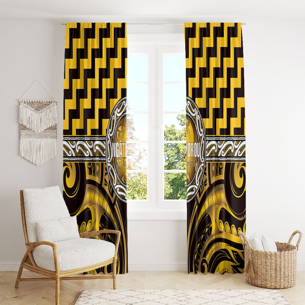 Aotearoa Ngati Porou Window Curtain Maori Iwi Poutama Puhoro Tattoo