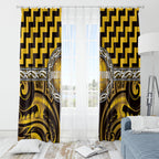Aotearoa Ngati Porou Window Curtain Maori Iwi Poutama Puhoro Tattoo