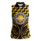 Aotearoa Ngati Porou Personalised Women Sleeveless Polo Shirt Maori Iwi Poutama Puhoro Tattoo