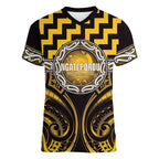 Aotearoa Ngati Porou Personalised Women V-Neck T-Shirt Maori Iwi Poutama Puhoro Tattoo