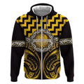 Aotearoa Ngati Porou Personalised Zip Hoodie Maori Iwi Poutama Puhoro Tattoo