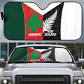 Rugby New Zealand and Lebanon Auto Sun Shade All Black Cedars Together
