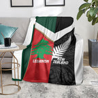 Rugby New Zealand and Lebanon Blanket All Black Cedars Together