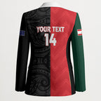 Custom Rugby New Zealand and Lebanon Blazer All Black Cedars Together