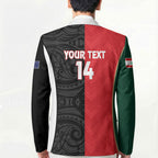 Custom Rugby New Zealand and Lebanon Blazer All Black Cedars Together
