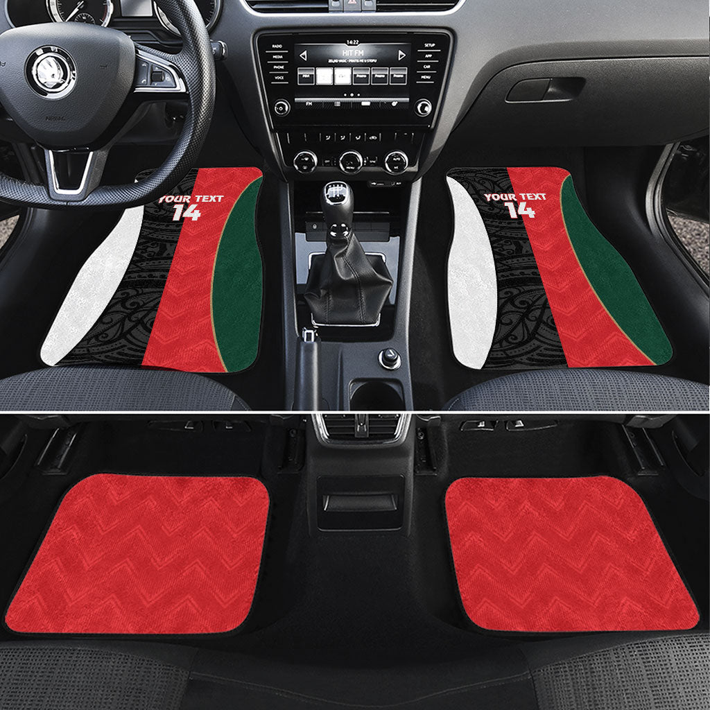 Custom Rugby New Zealand and Lebanon Car Mats All Black Cedars Together