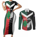 Custom Rugby New Zealand and Lebanon Couples Matching Short Sleeve Bodycon Dress and Long Sleeve Button Shirt All Black Cedars Together