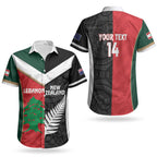 Custom Rugby New Zealand and Lebanon Couples Matching Summer Maxi Dress and Hawaiian Shirt All Black Cedars Together