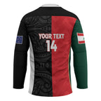 Custom Rugby New Zealand and Lebanon Hockey Jersey All Black Cedars Together