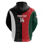 Custom Rugby New Zealand and Lebanon Hoodie All Black Cedars Together