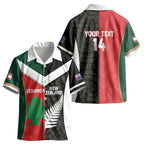 Custom Rugby New Zealand and Lebanon Kid Hawaiian Shirt All Black Cedars Together