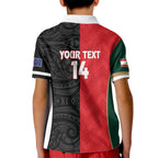 Custom Rugby New Zealand and Lebanon Kid Polo Shirt All Black Cedars Together