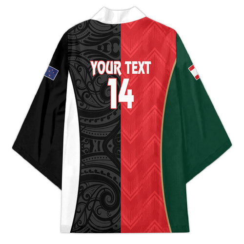 Custom Rugby New Zealand and Lebanon Kimono All Black Cedars Together