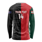 Custom Rugby New Zealand and Lebanon Long Sleeve Shirt All Black Cedars Together