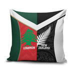 Rugby New Zealand and Lebanon Pillow Cover All Black Cedars Together