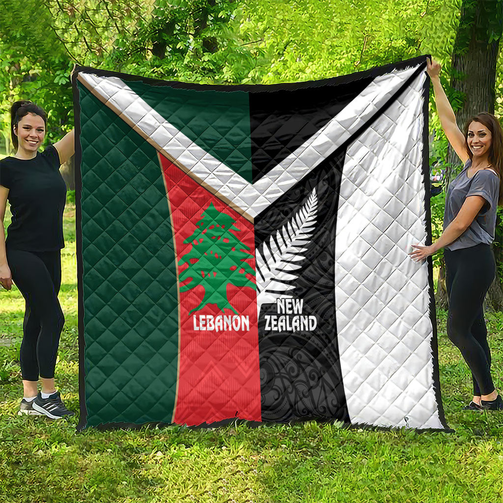 Rugby New Zealand and Lebanon Quilt All Black Cedars Together