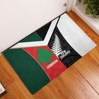 Rugby New Zealand and Lebanon Rubber Doormat All Black Cedars Together