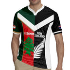 Custom Rugby New Zealand and Lebanon Rugby Jersey All Black Cedars Together