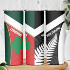 Rugby New Zealand and Lebanon Skinny Tumbler All Black Cedars Together