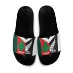 Rugby New Zealand and Lebanon Slide Sandals All Black Cedars Together