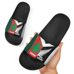 Rugby New Zealand and Lebanon Slide Sandals All Black Cedars Together