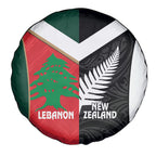 Rugby New Zealand and Lebanon Spare Tire Cover All Black Cedars Together
