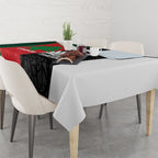 Rugby New Zealand and Lebanon Tablecloth All Black Cedars Together