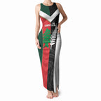 Custom Rugby New Zealand and Lebanon Tank Maxi Dress All Black Cedars Together