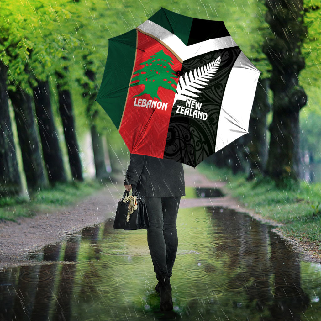 Rugby New Zealand and Lebanon Umbrella All Black Cedars Together