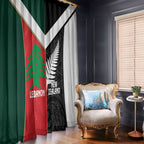 Rugby New Zealand and Lebanon Window Curtain All Black Cedars Together