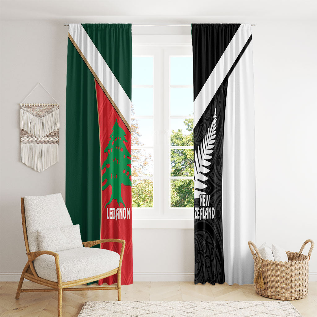 Rugby New Zealand and Lebanon Window Curtain All Black Cedars Together