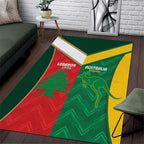 Rugby Australia and Lebanon Area Rug Aussie Kangaroos Cedars Together