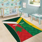 Rugby Australia and Lebanon Area Rug Aussie Kangaroos Cedars Together