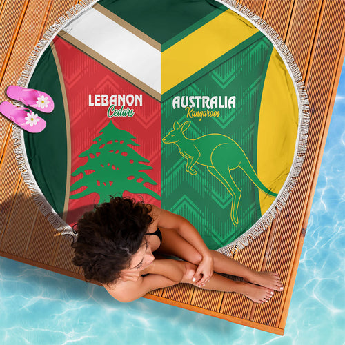 Rugby Australia and Lebanon Beach Blanket Aussie Kangaroos Cedars Together