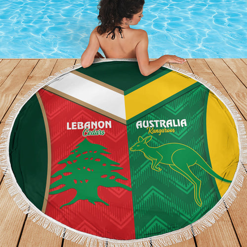Rugby Australia and Lebanon Beach Blanket Aussie Kangaroos Cedars Together