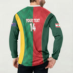 Custom Rugby Australia and Lebanon Button Sweatshirt Aussie Kangaroos Cedars Together