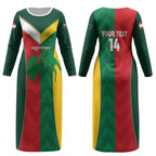 Custom Rugby Australia and Lebanon Couples Matching Long Sleeve Bodycon Dress and Hawaiian Shirt Aussie Kangaroos Cedars Together